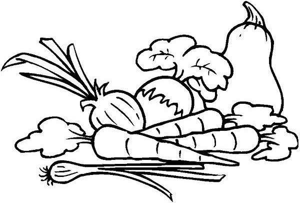 600x405 Vegetables Pictures For Colouring 33 Vegetable Coloring Page
