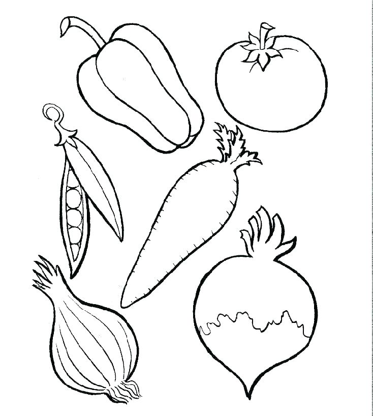 734x818 Vegetable Garden Coloring Pages