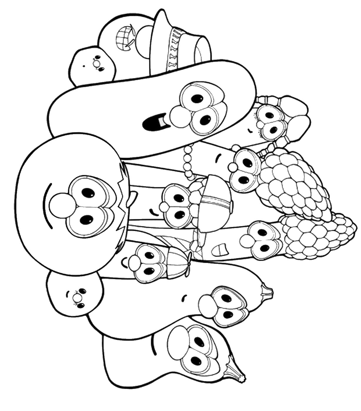 1228x1400 Veggie Tales Coloring Pages 12