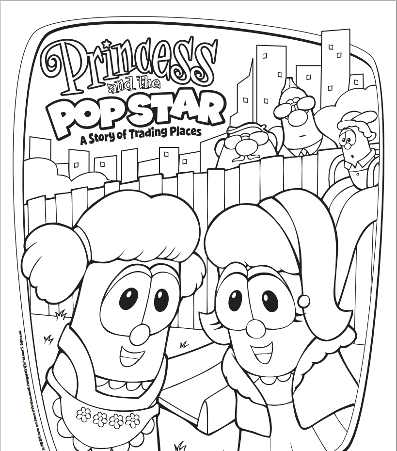 819x930 Free Veggietales Princess And The Popstar Coloring Page Diy