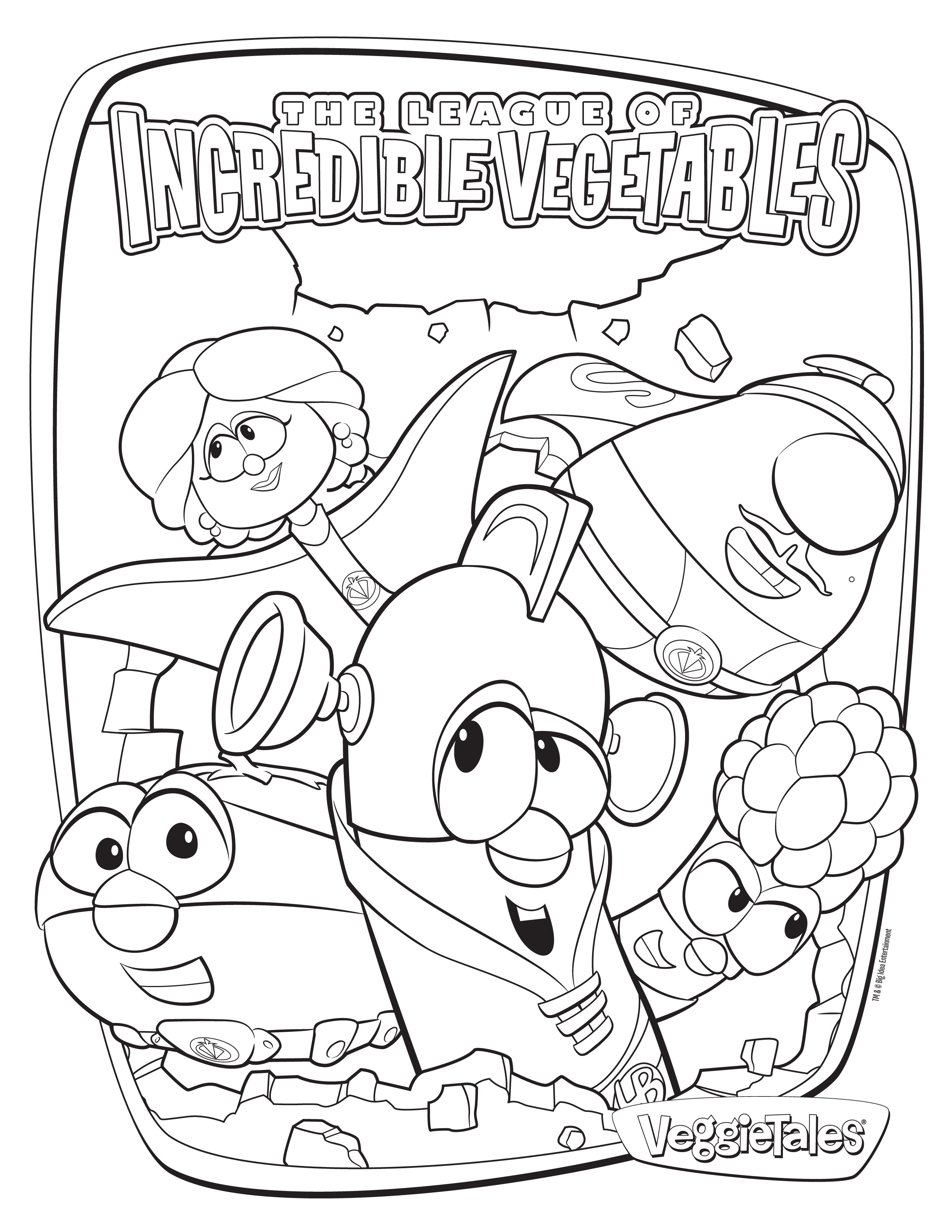 2550x3300 Veggie Tales Coloring Pages Larry Boy Allmadecine Weddings