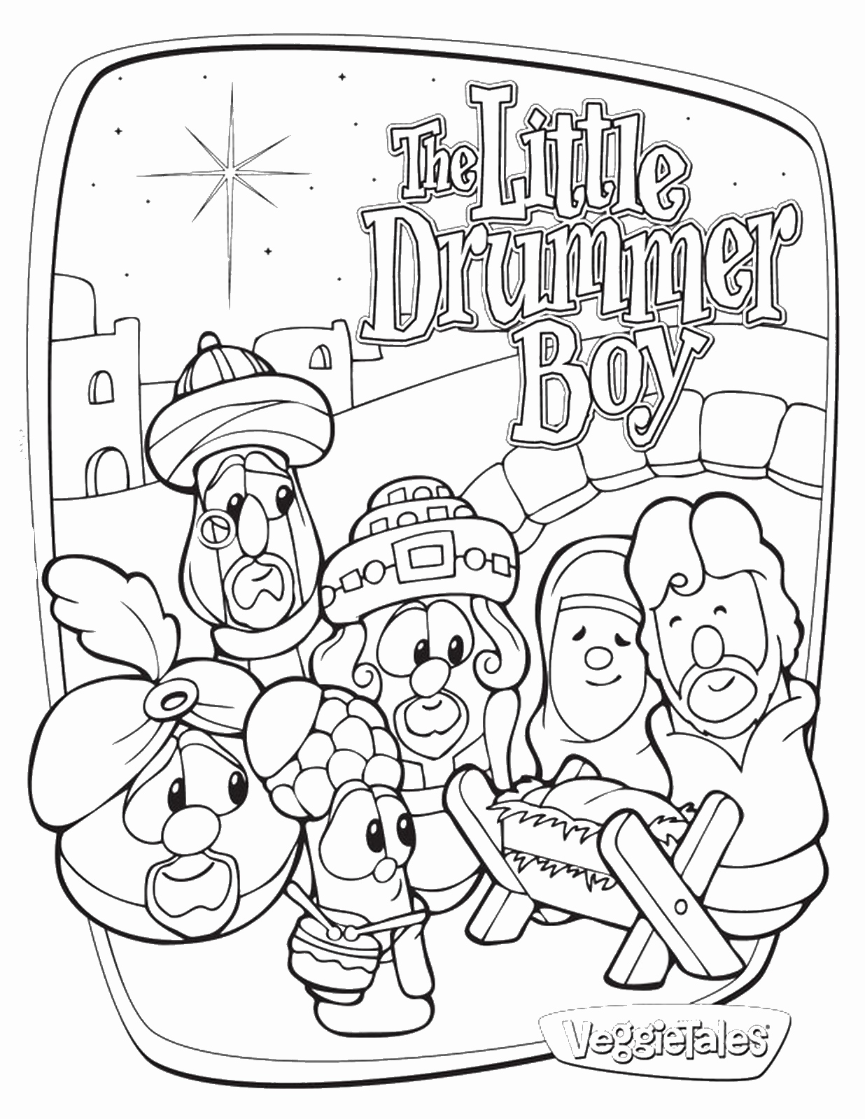 1236x1600 Free Christmas Coloring Pages To Print Beautiful Veggie Tales