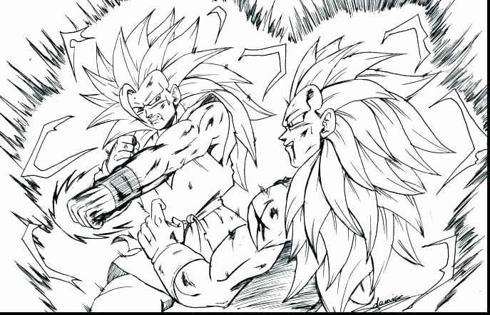 687x442 Dragon Ball Z Vegito Coloring Pages Dragon Ball Print Coloring