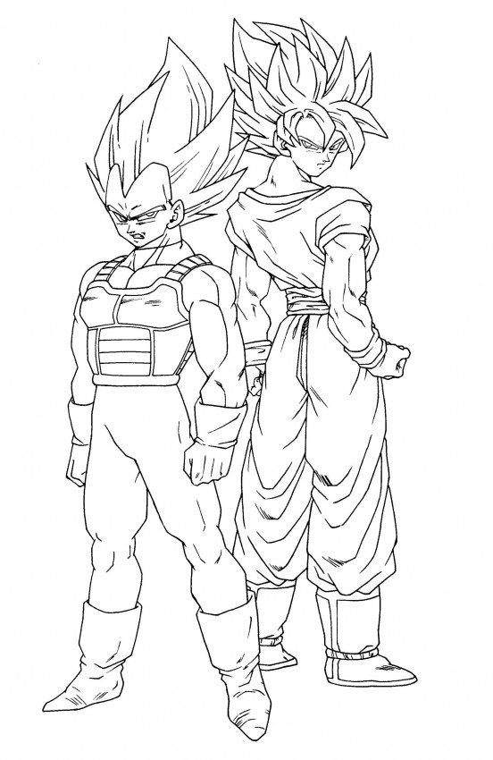 552x850 Dragon Ball Z Vegito Coloring Pages