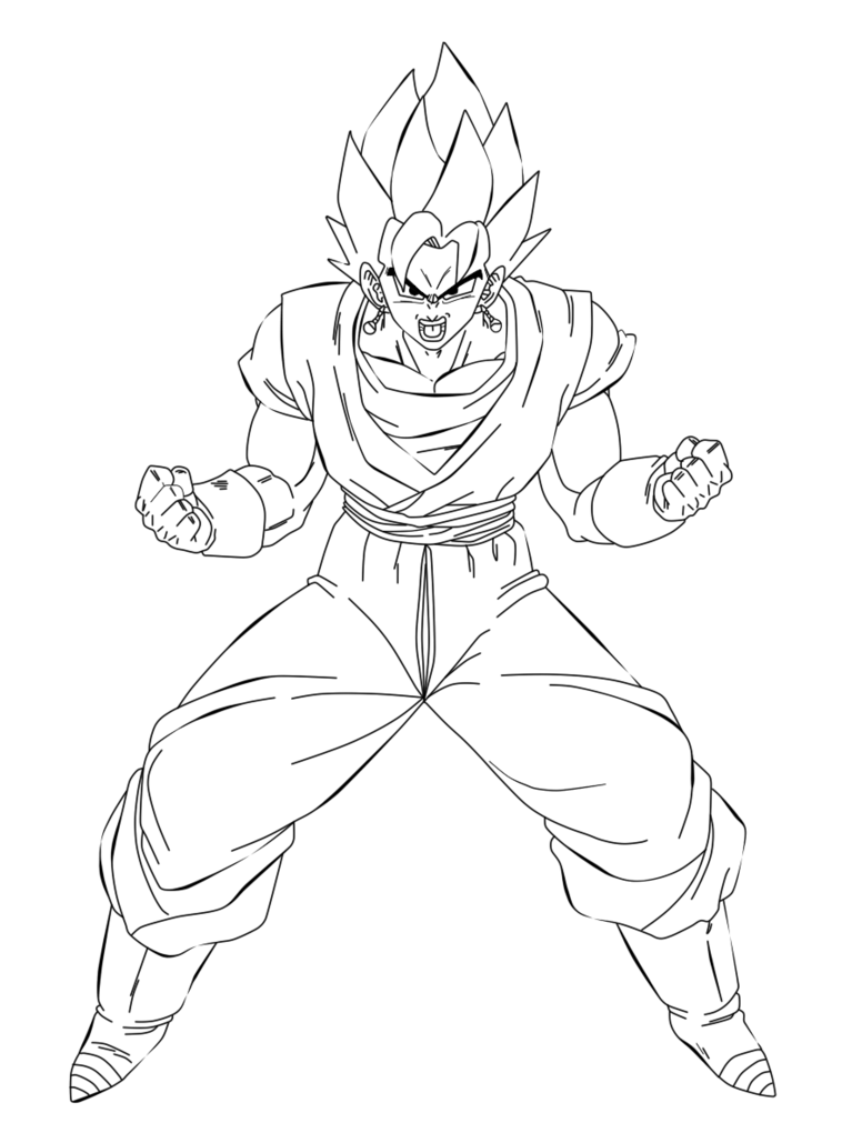 776x1029 Super Vegito Coloring Pages