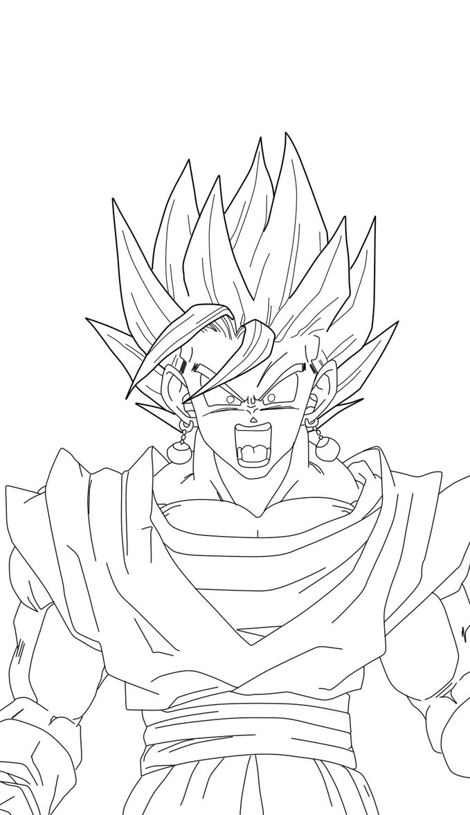 679x1177 Super Vegito Coloring Pages Coloring Pages, Vegito Coloring Pages