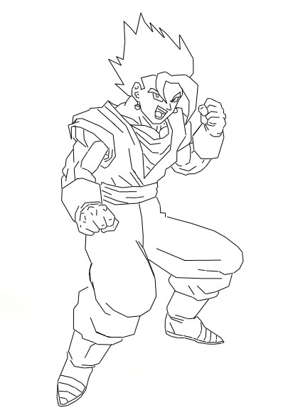 405x584 Vegito Coloring Pages