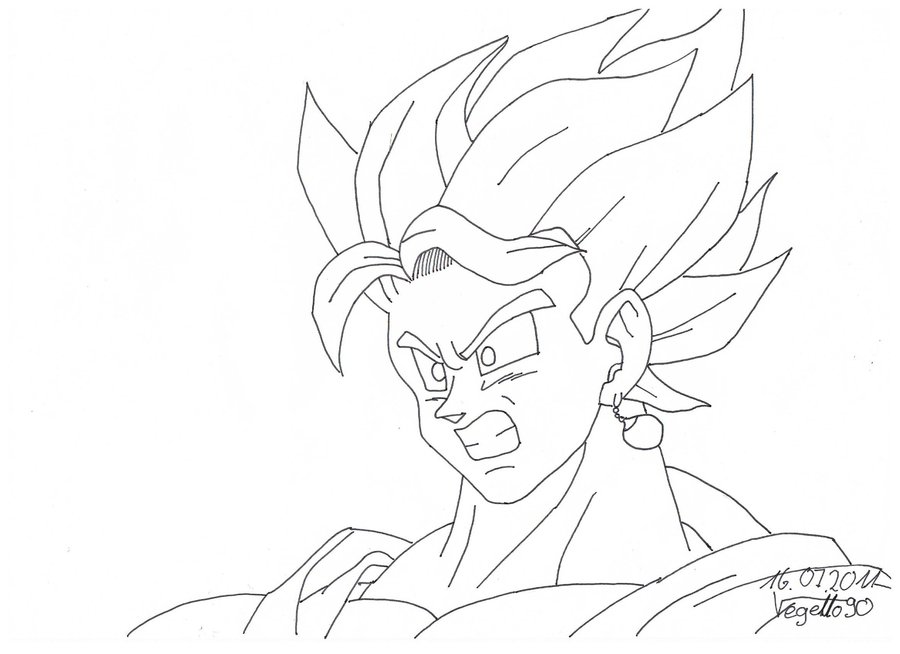 900x654 Vegito Coloring Pages Ssj2 Coloring Pages