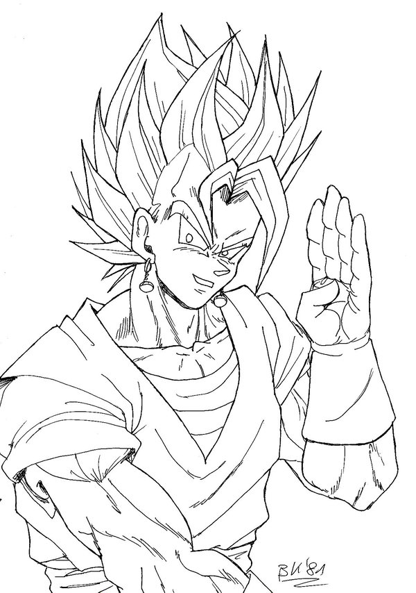 600x854 Vegito Coloring Pages Vegetto Lineart Bk 81