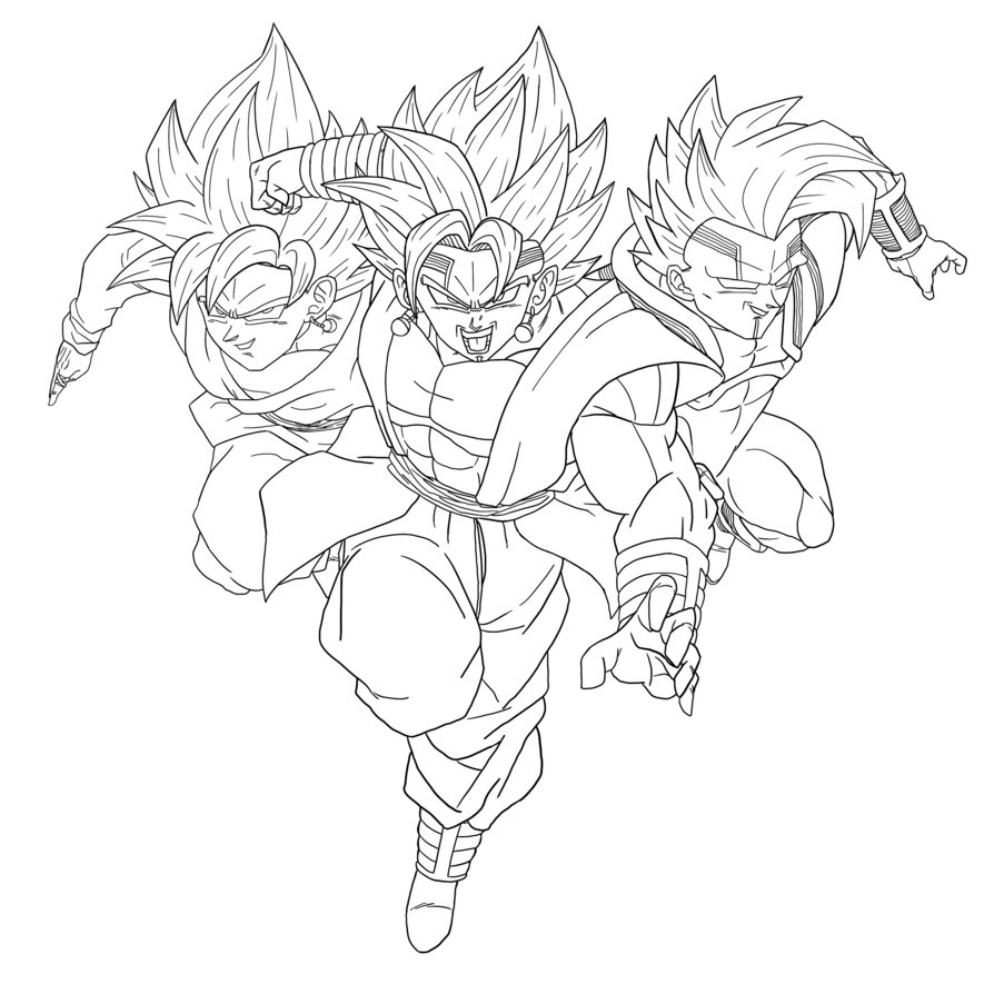 894x894 Baby Vegito Black Lineart By Ssjgokux20