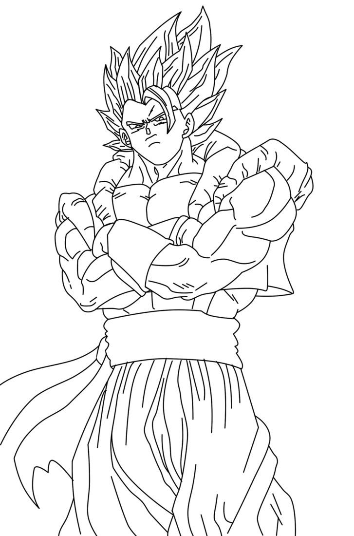 727x1100 Dbz Gogeta Coloring Pages Many Interesting Cliparts