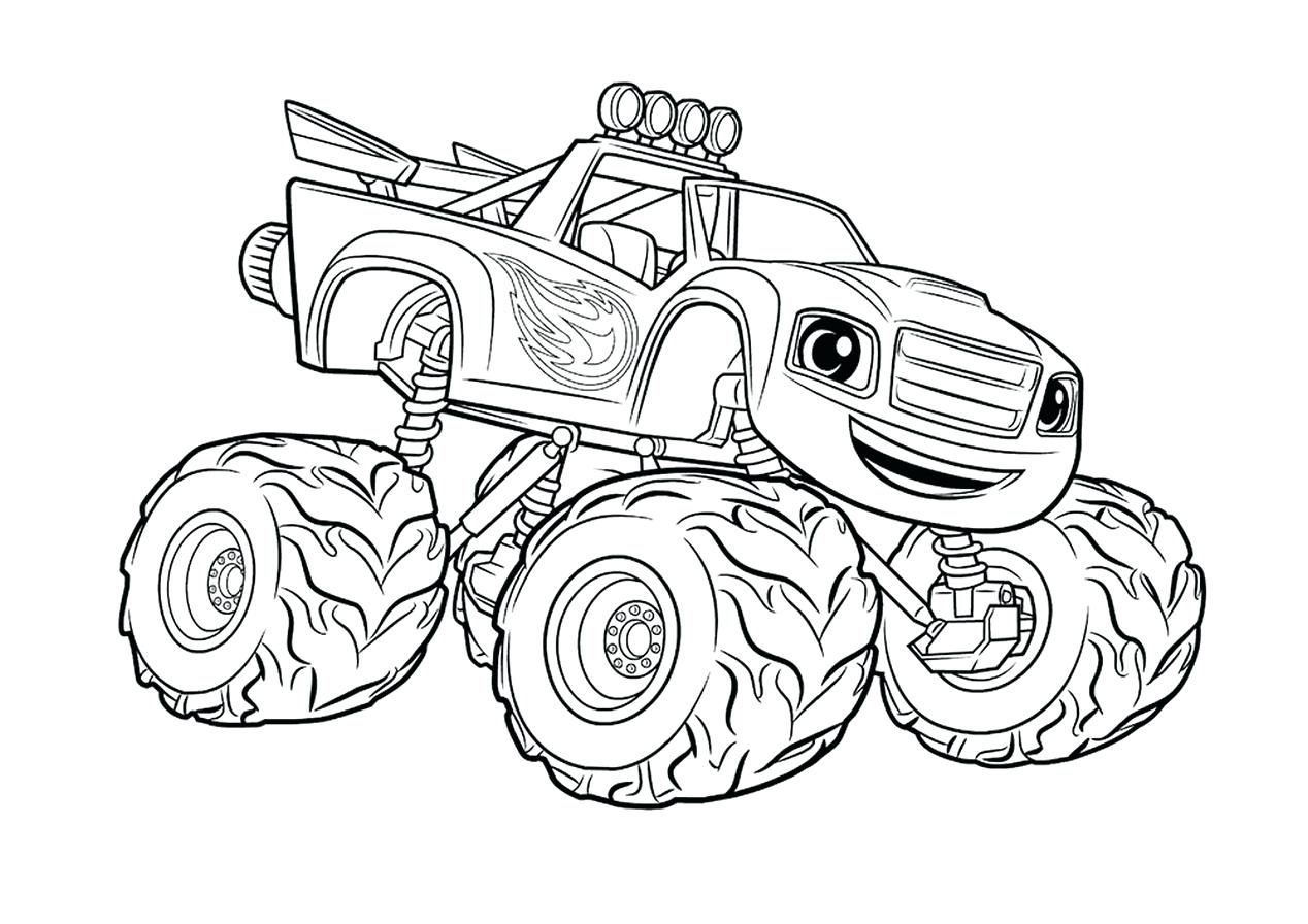 1268x896 Coloring Pages ~ Trucks Coloring Pages Simple Monster Truck 1 Pdf