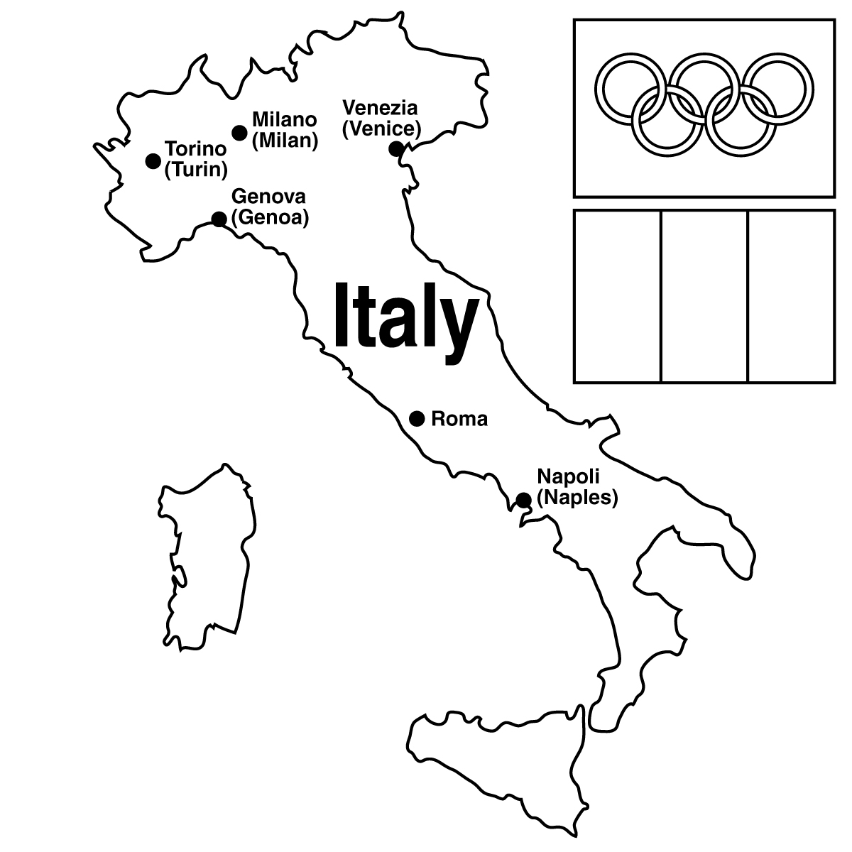 1200x1200 Italy Coloring Pages Free