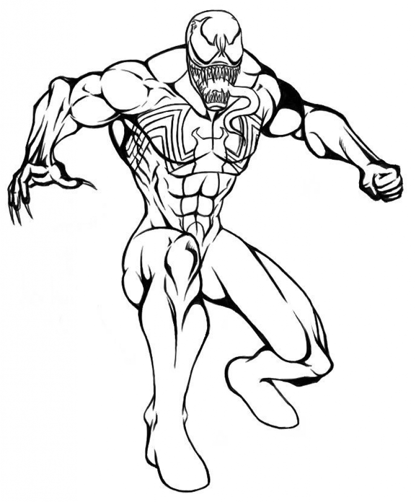848x1024 Venom Coloring Pages