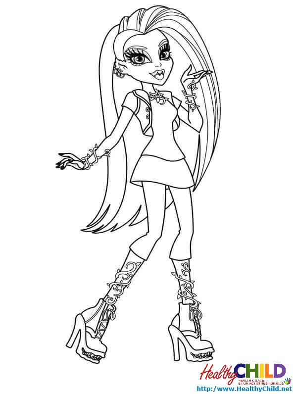 600x796 Monster High Venus Coloring Pages