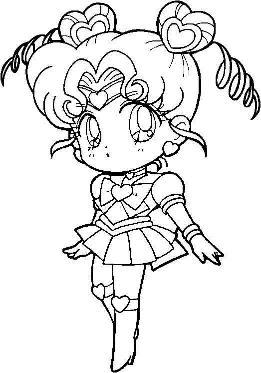 523x747 Sailor Moon Coloring Pages Venus Chibi Coloringstar Sailor Moon