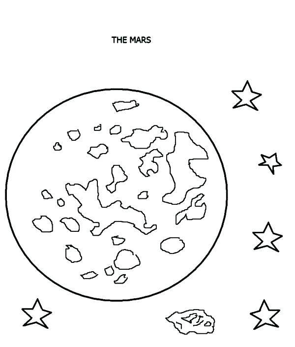 600x705 Mars The Red Planet Planet Coloring Pages Color Mars The Red