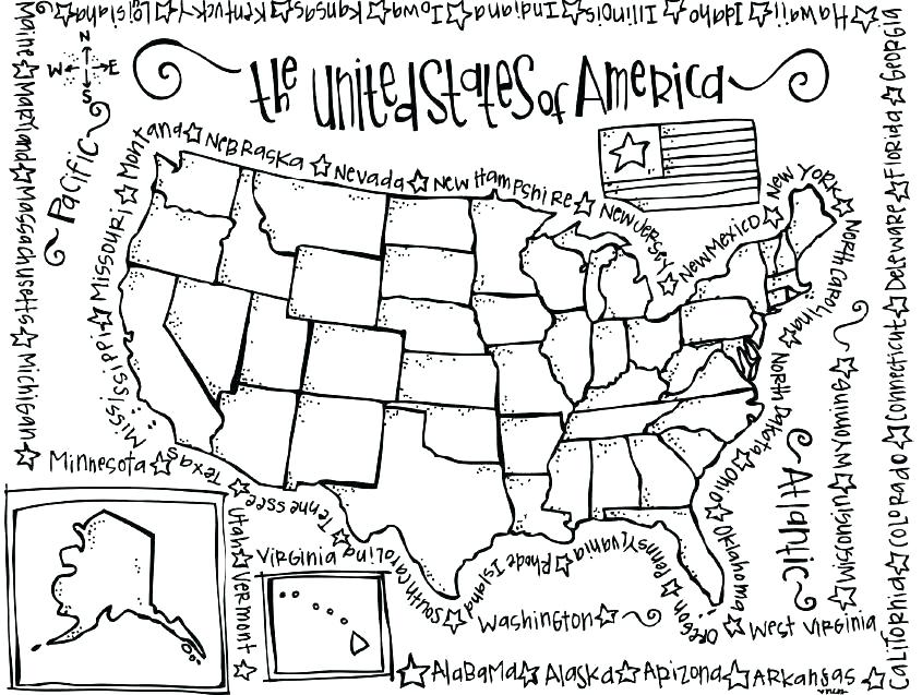 845x637 Map Coloring Pages Gallery Pirate Map Coloring Page 3 2 Map