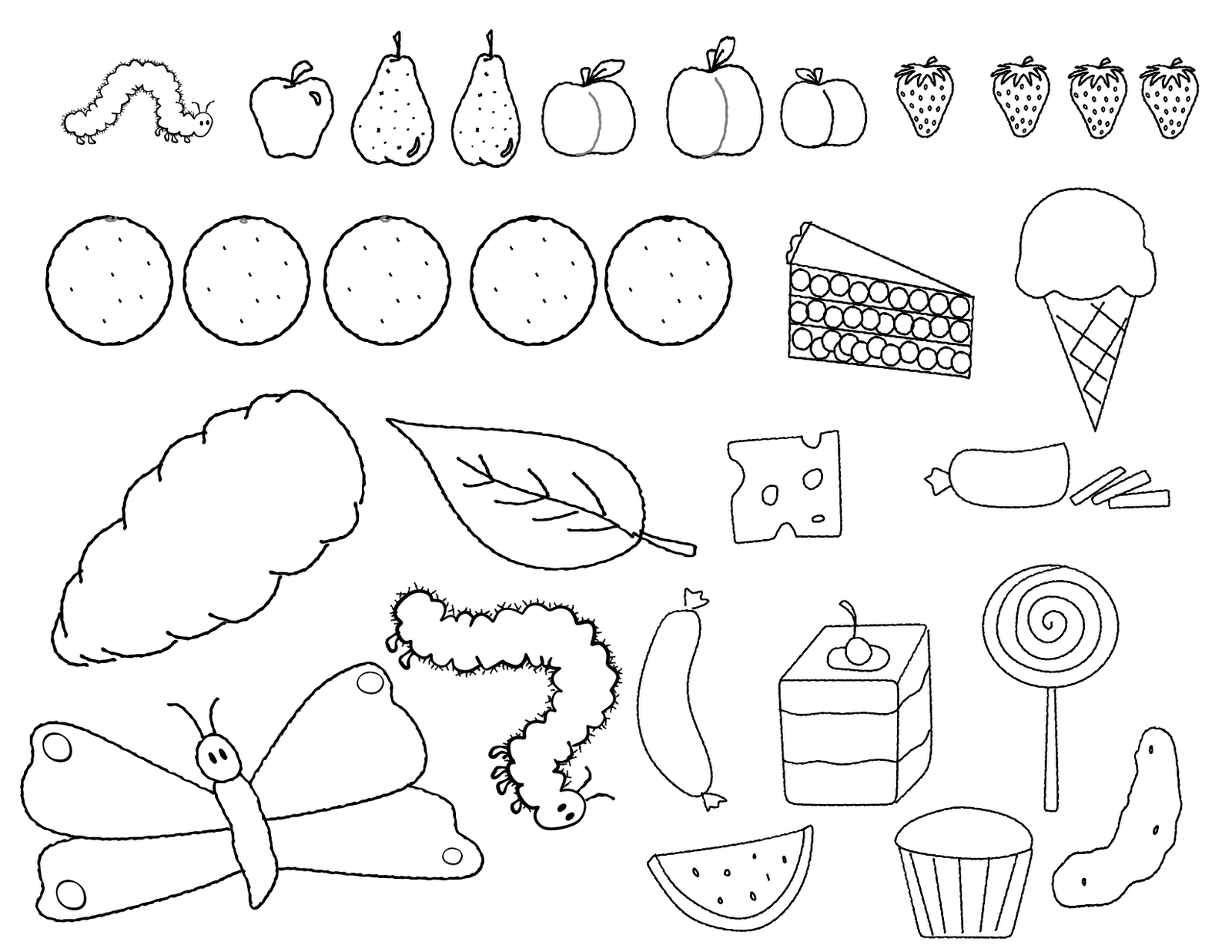 1600x1236 Very Hungry Caterpillar Coloring Pages Printable Coloring Pages