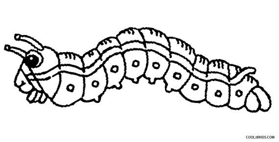 570x291 Printable Caterpillar Coloring Pages For Kids Cool2bkids
