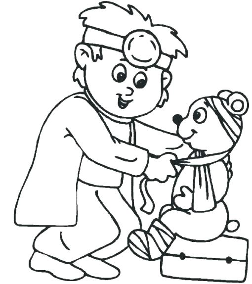 510x574 Veterinarian Coloring Page Veterinarian Coloring Pages Vet