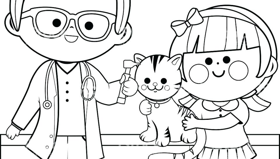 960x544 Veterinarian Coloring Page Veterinarian Free Printable People