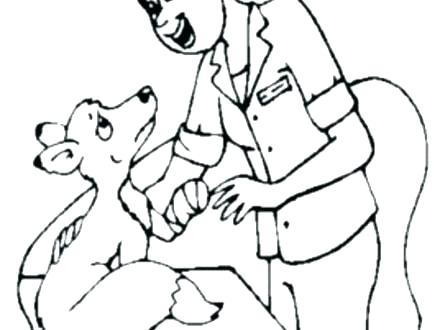 440x330 Veterinarian Coloring Page Veterinarian Veterinarian Coloring