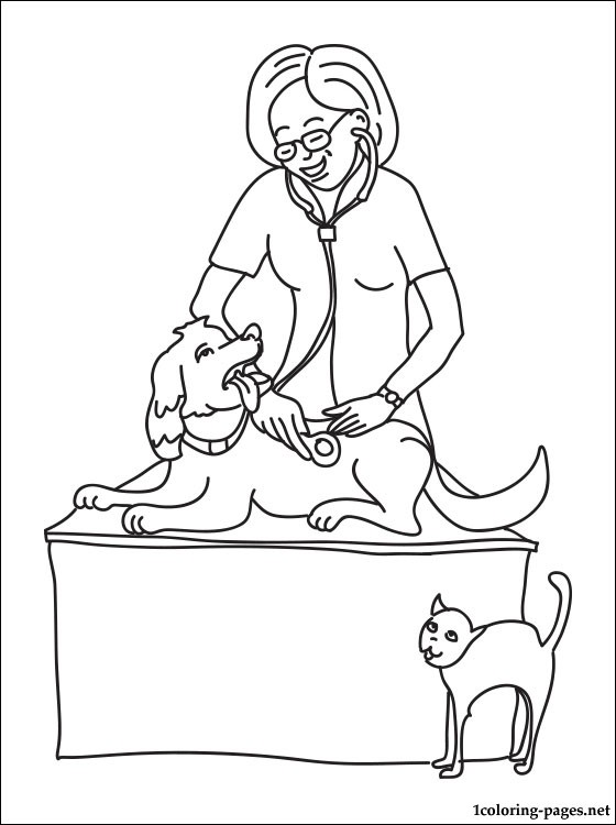 560x750 Printable Veterinarian Coloring Pages