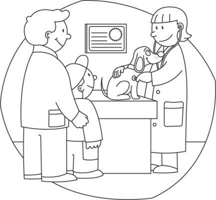 432x400 Vet Animal Coloring Pages