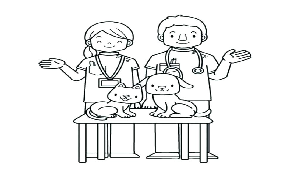 1024x576 Veterinarian Coloring Page Veterinarian Coloring Page Veterinarian