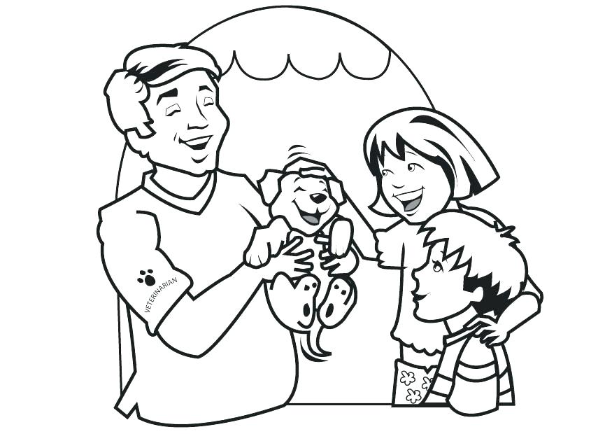 875x620 Veterinarian Coloring Veterinarian Coloring Page Free Veterinarian