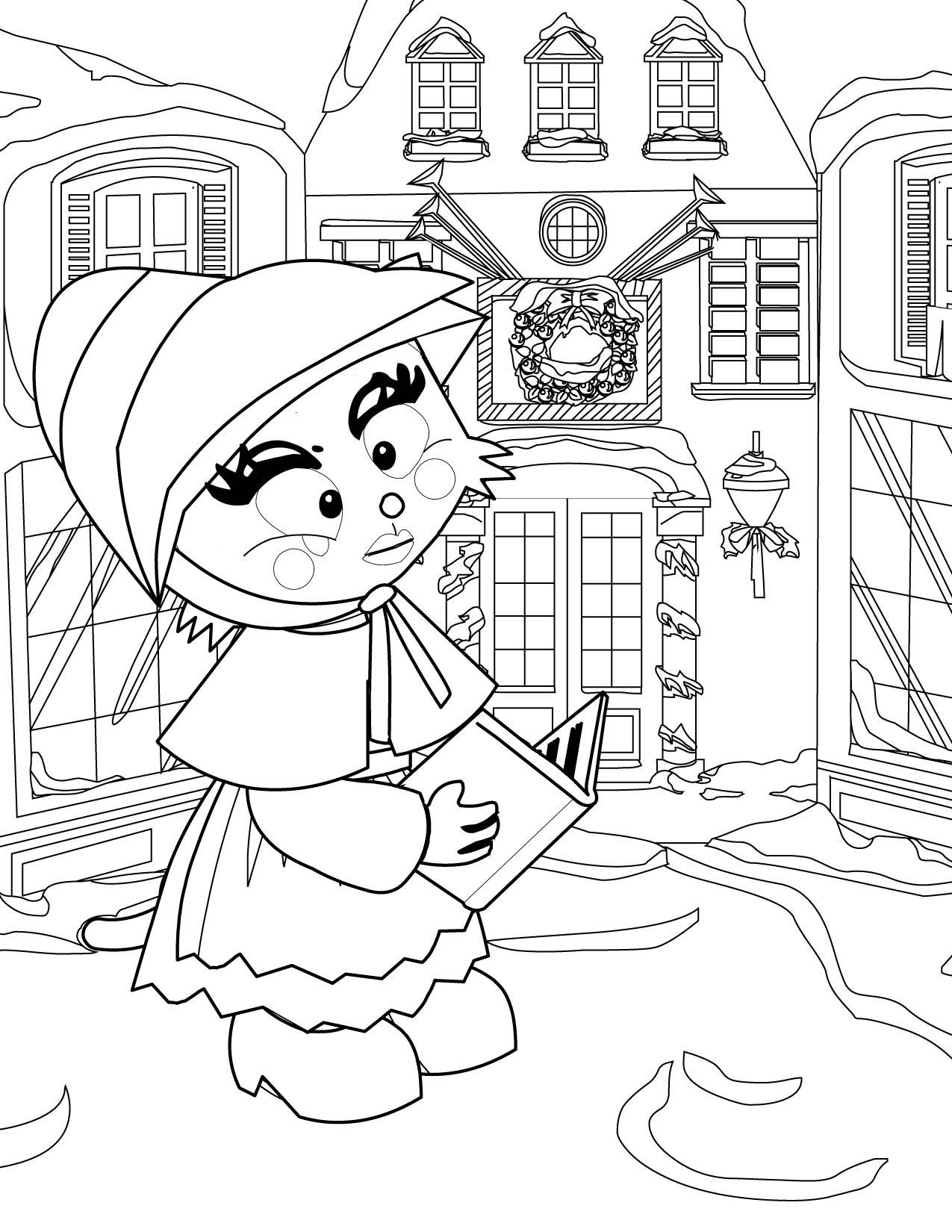 1275x1650 Victorian Christmas Coloring Page