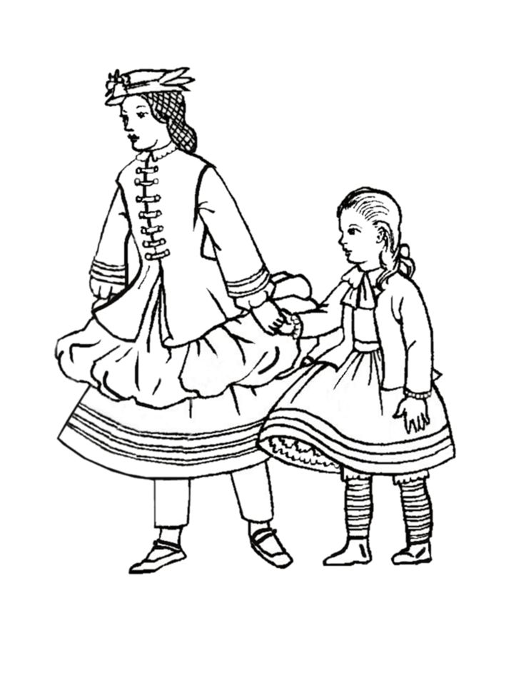730x950 Victorian Colouring Sheets Children In Costume History 1860 70