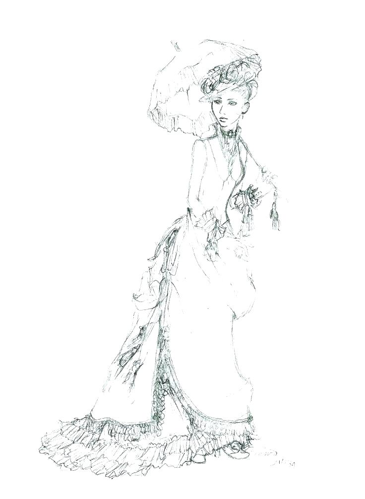 736x1006 Fancy Dress Party Coloring Pages Free Prom Victorian Dresses