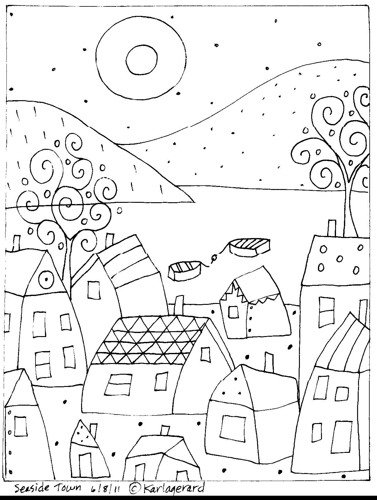 1232x1632 Inspiring Seaside Coloring Pages Victorian Page Free Printable
