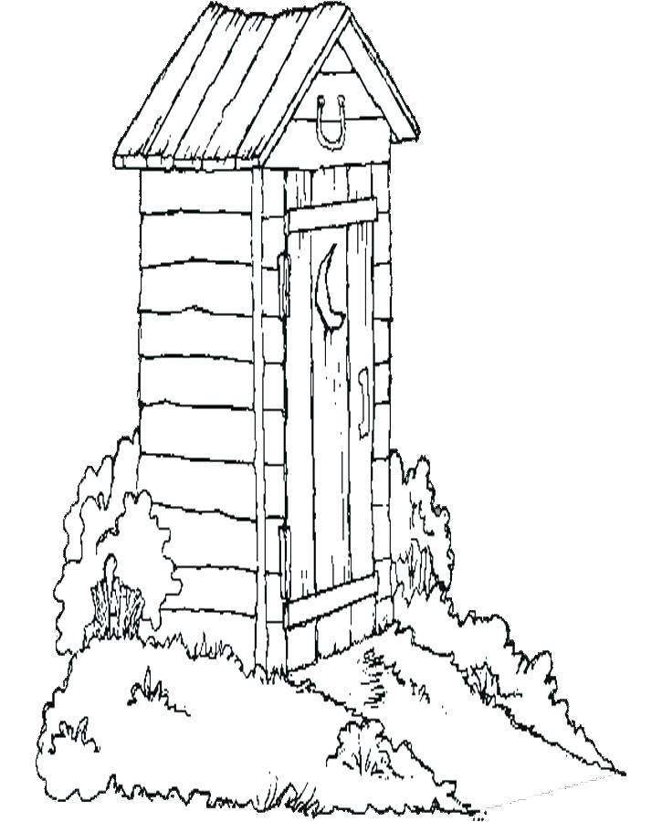 725x900 Coloring Pages Houses House Coloring Book As Well As Out House
