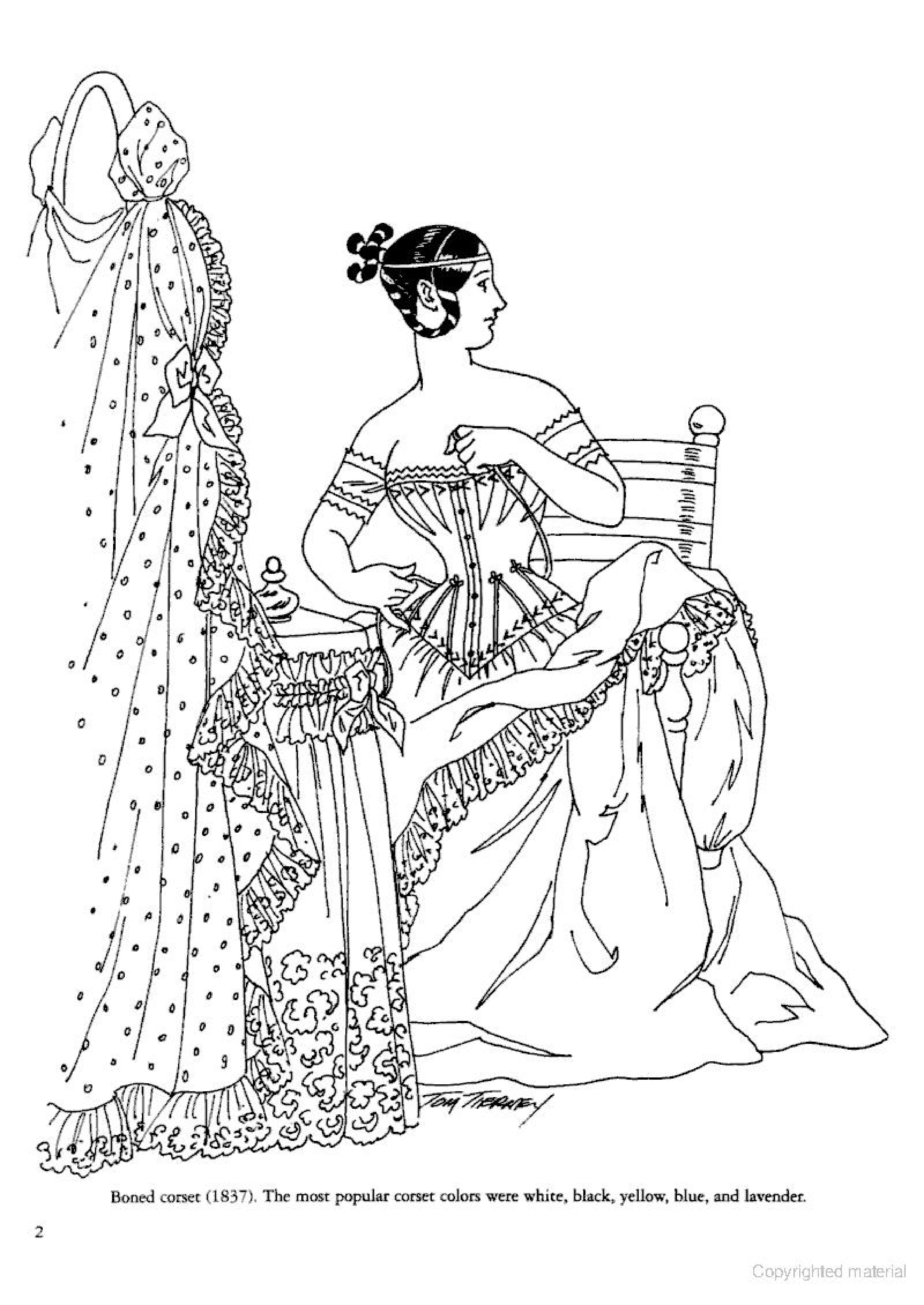 3333x4708 Victorian Coloring Pages 4 1570 Wonderful Fashion Free For Adults
