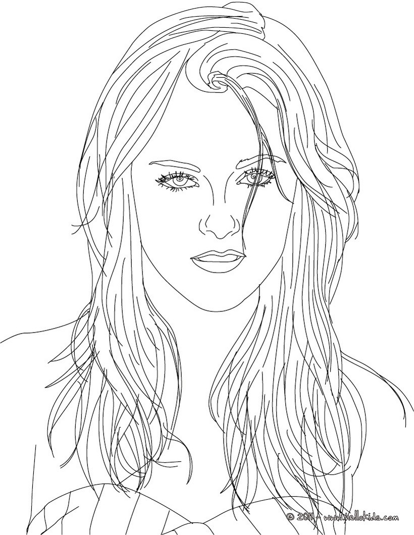 820x1060 Kristen Stewart Coloring Pages