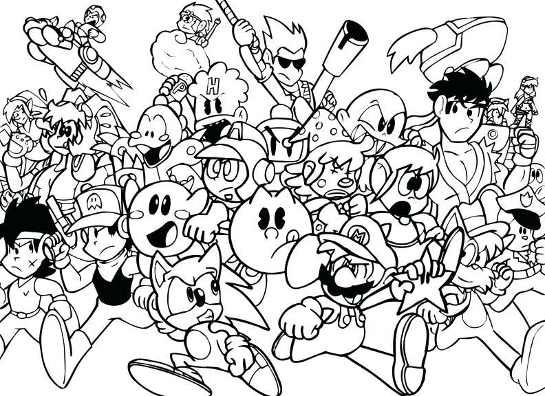 792x576 Video Game Character Coloring Pages