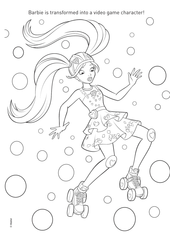 560x776 Barbie Video Game Hero Coloring Pages