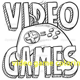 268x268 Game Coloring Pages