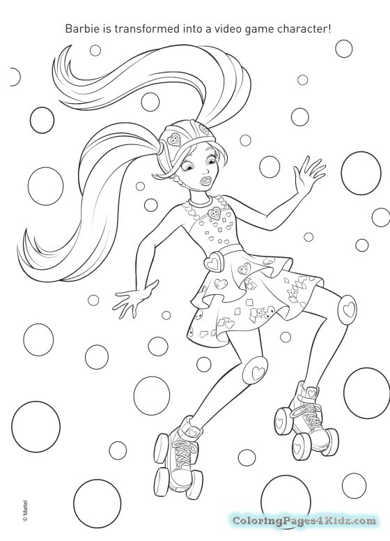 560x776 Printable Barbie Video Game Hero Coloring Pages Coloring Pages