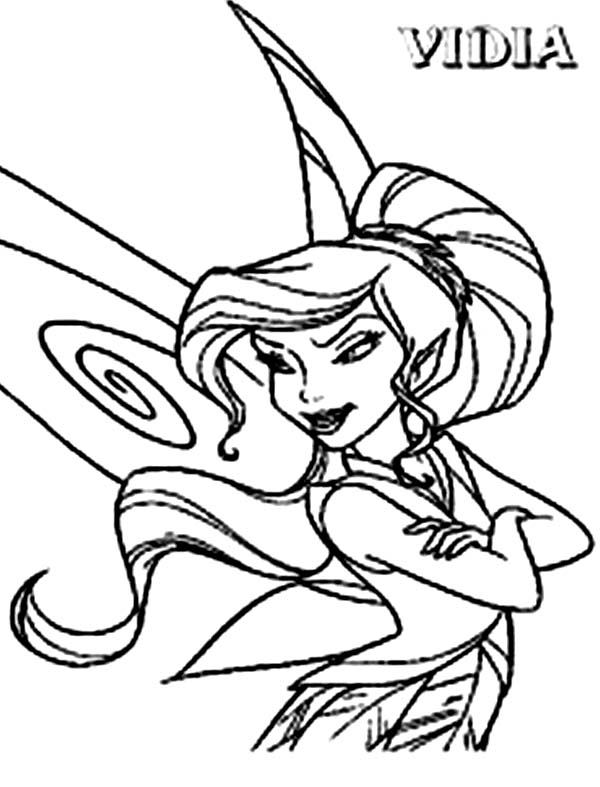 600x787 Vidia Is One Of Disney Fairies Coloring Page