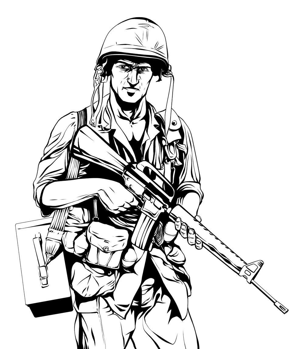 1000x1150 Vietnam War Soldier Colouring Pages, Soldier Coloring Pictures