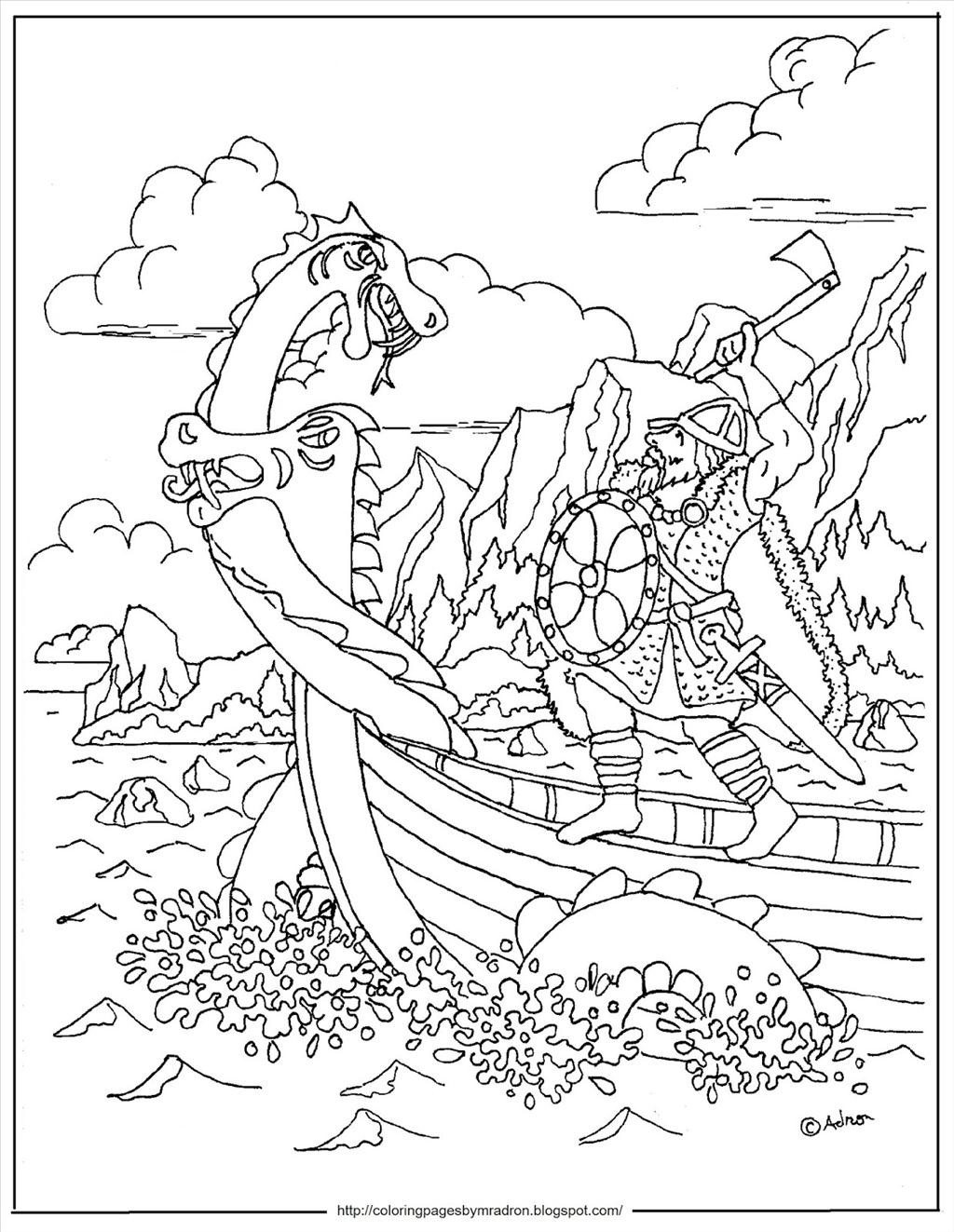 1024x1323 Viking Coloring Pages