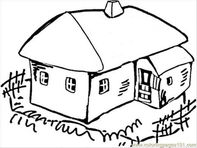 650x487 Adobe House Coloring Pages House In The Village Coloring Page Free