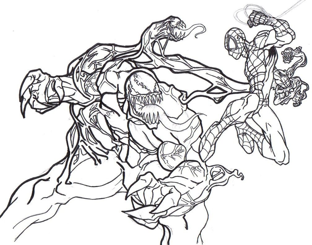 1008x792 Super Villain Coloring Pages Free Printable Venom For Kids