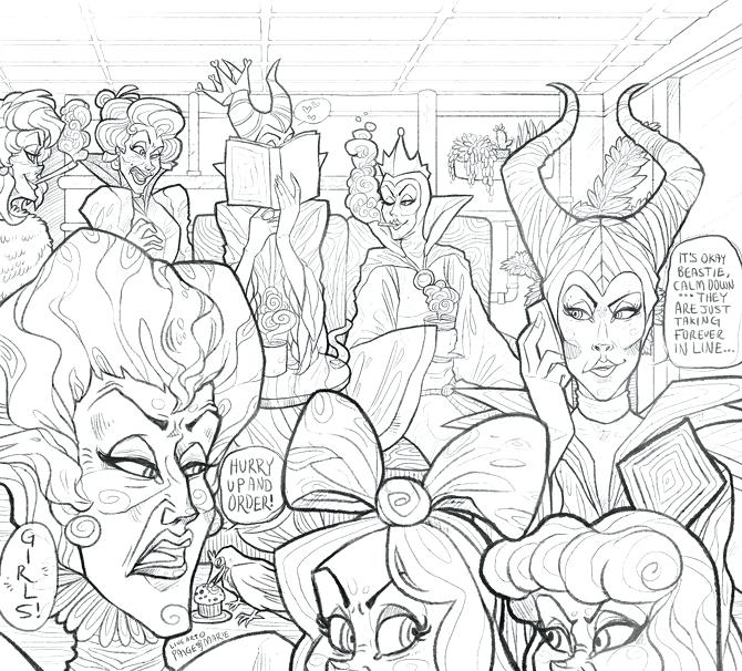 670x606 Disney Villains Coloring Book And Villain Coloring Page Disney
