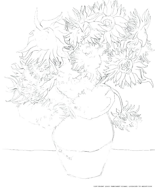 655x800 Vincent Van Gogh Coloring Pages Irises By Van Coloring Page