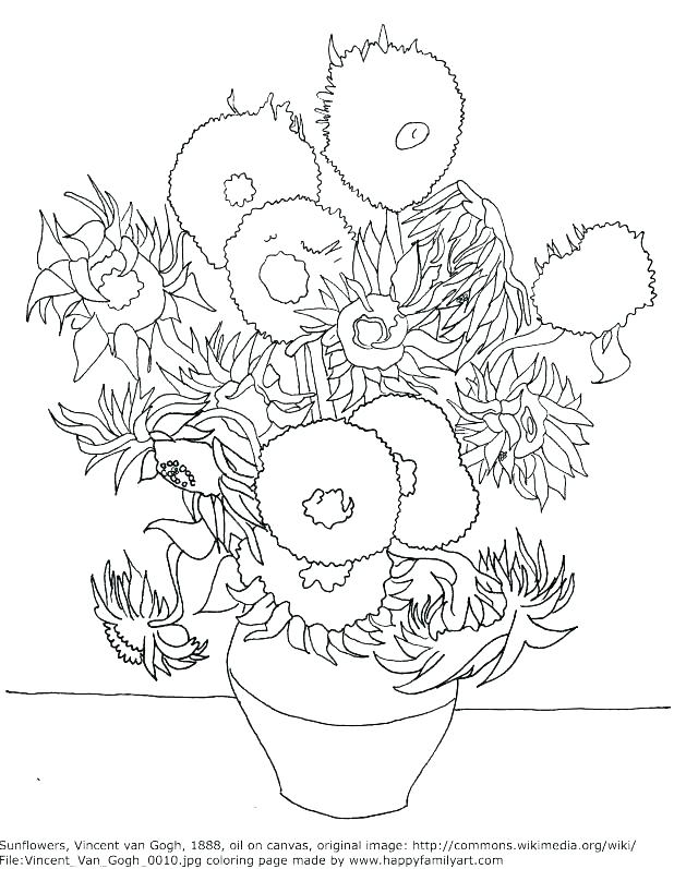 618x797 Vincent Van Gogh Starry Night Coloring Pages